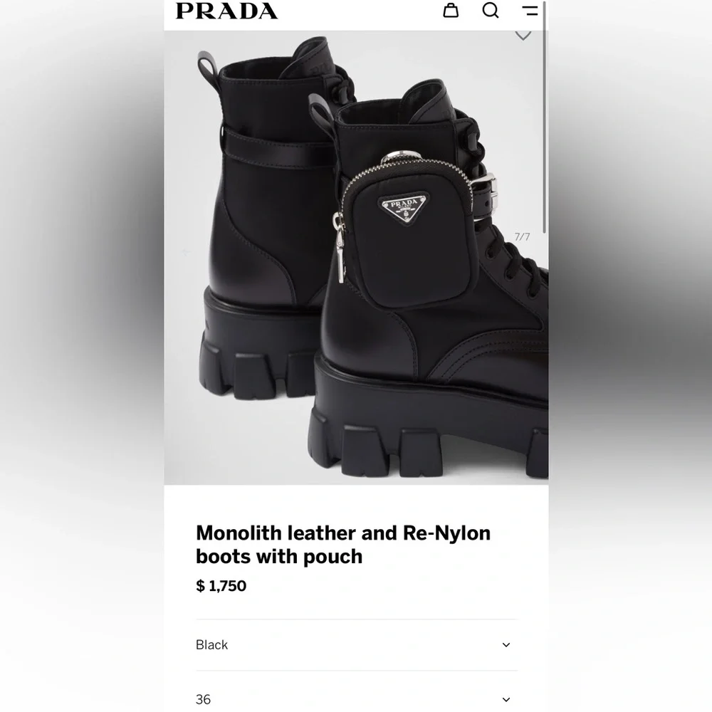 Prada boots with pouch - Picture 8 of 8